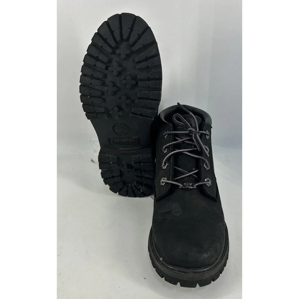 Timberland Nellie Waterproof Chukka Boots Black Nubuck Women's Size 6.5M‎